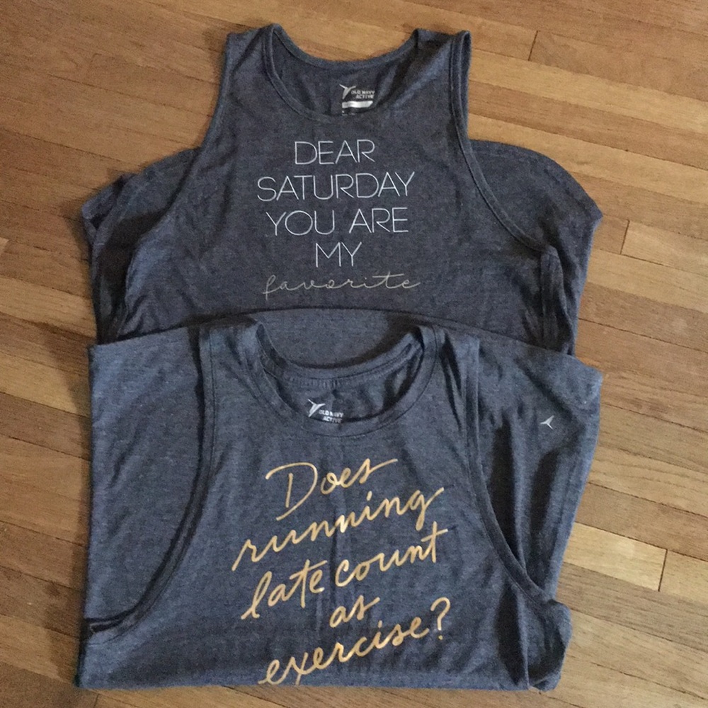 NWOT Old Navy Go-Dry Tank Tops set of 2